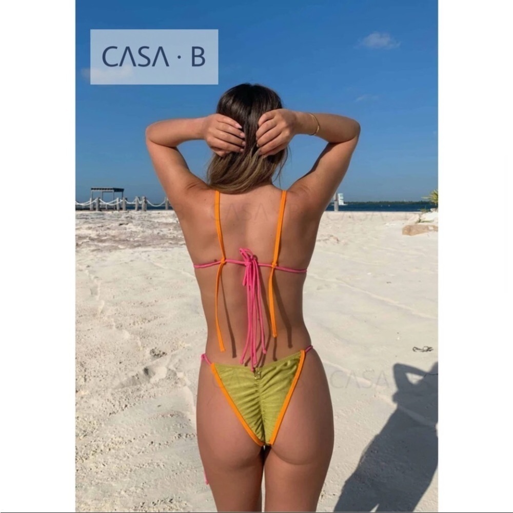 5⭐️CASA B| The Cabo Verde Triangle Color Block Bikini Set - Picture 7 of 10